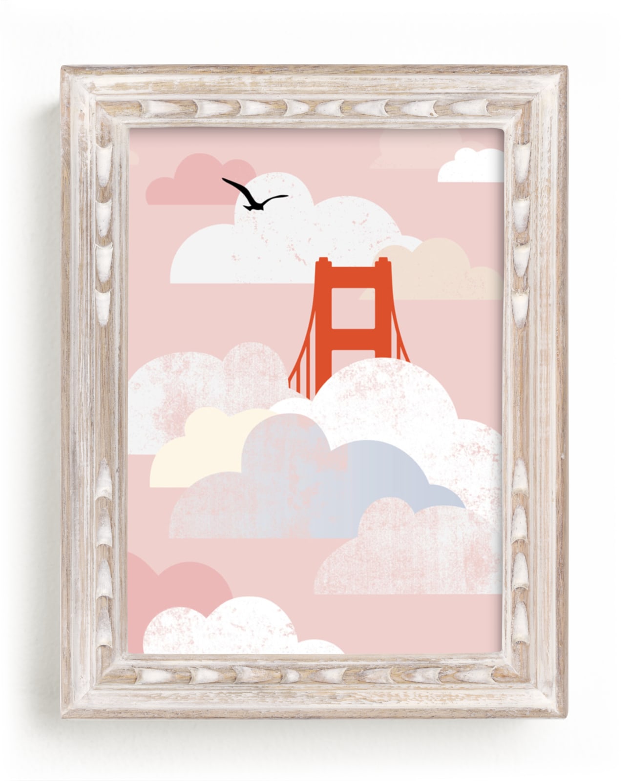 "Golden Gate Fog" - Art Print by sue prue in beautiful frame options and a variety of sizes.