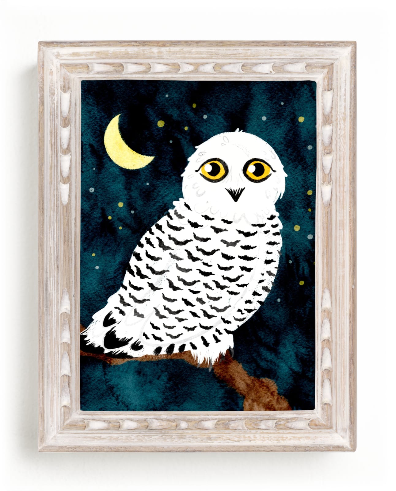 "Snowy Owl" by Charla Pettingill in beautiful frame options and a variety of sizes.