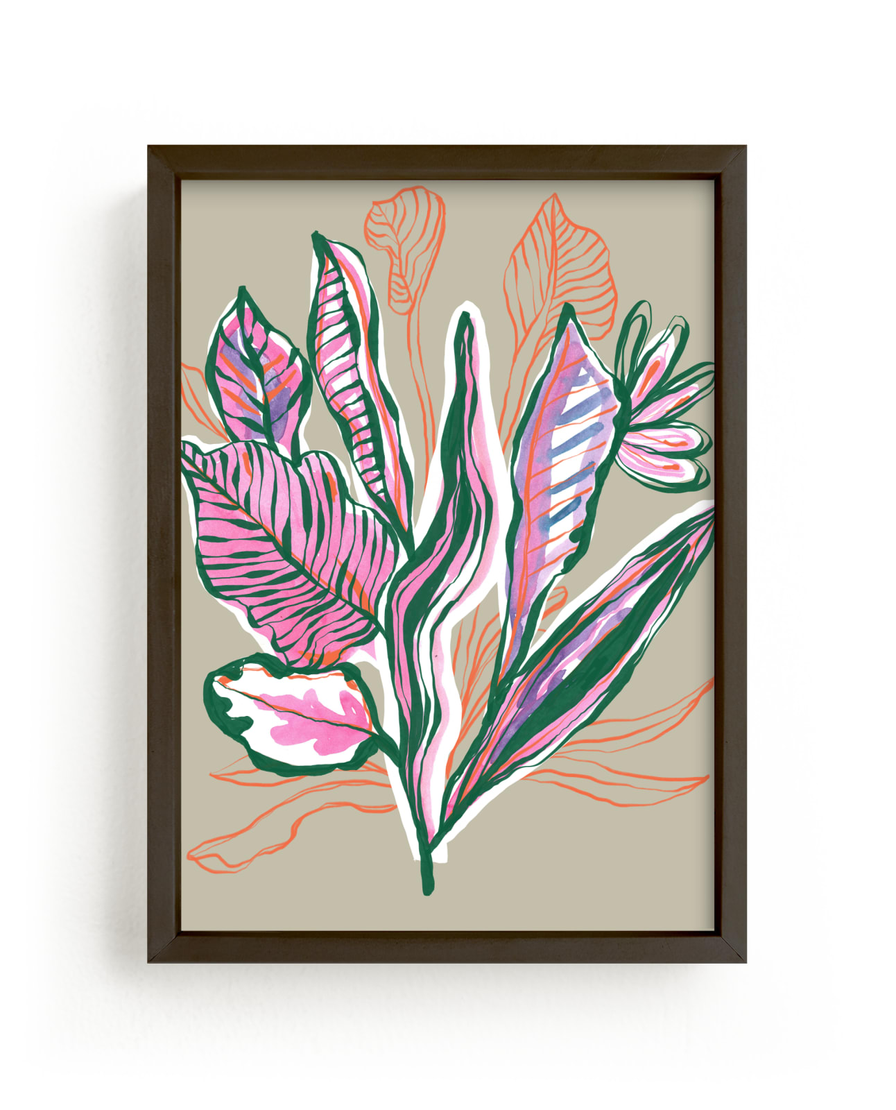 "Radiant Growth Tropical Botanical" - Limited Edition Art Print by Nikkita Cohoon in beautiful frame options and a variety of sizes.