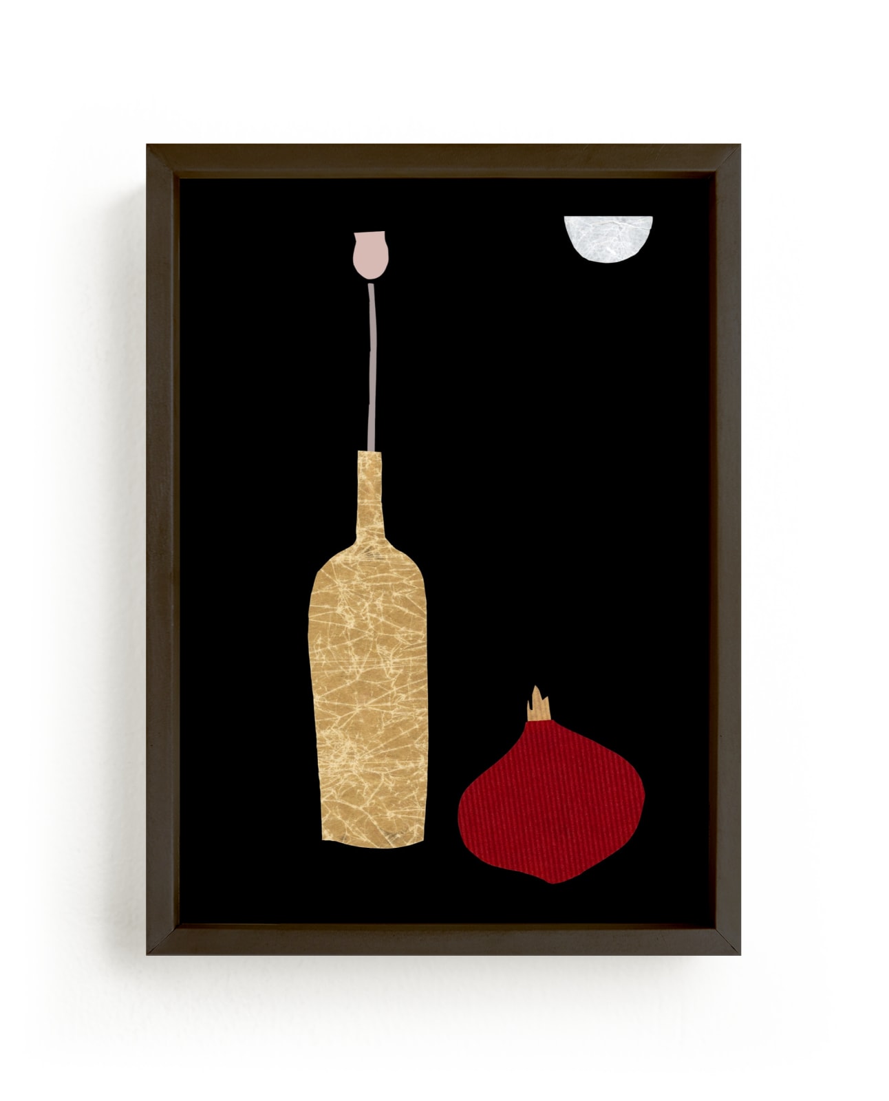 "Flower, onion, and a wine bottle" - Limited Edition Art Print by Sonya Percival in beautiful frame options and a variety of sizes.