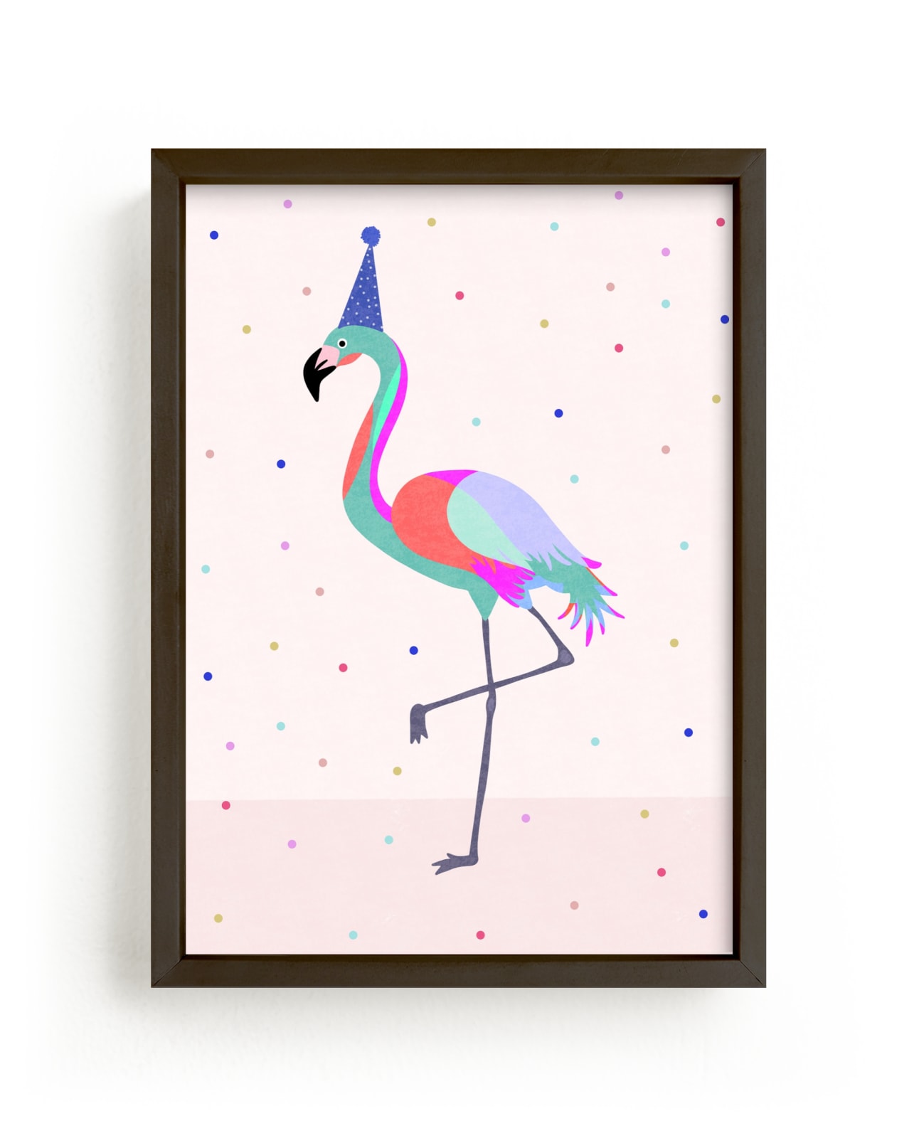 "Let's flamingle" - Limited Edition Art Print by Maja Cunningham in beautiful frame options and a variety of sizes.