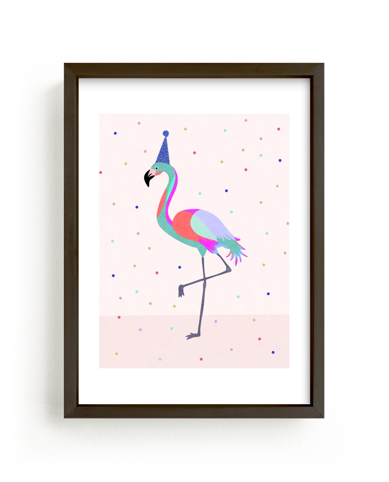 "Let's flamingle" - Limited Edition Art Print by Maja Cunningham in beautiful frame options and a variety of sizes.