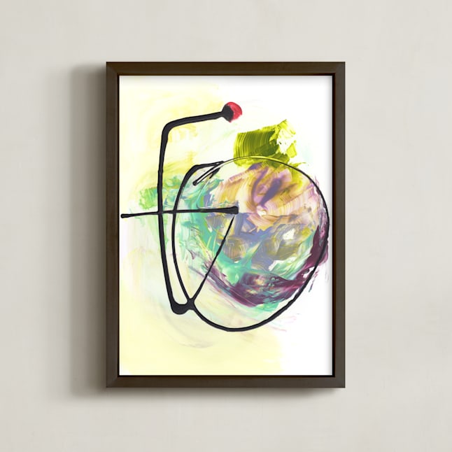 "Utopia" - Art Print in Yellow by Misty Hughes - Framed