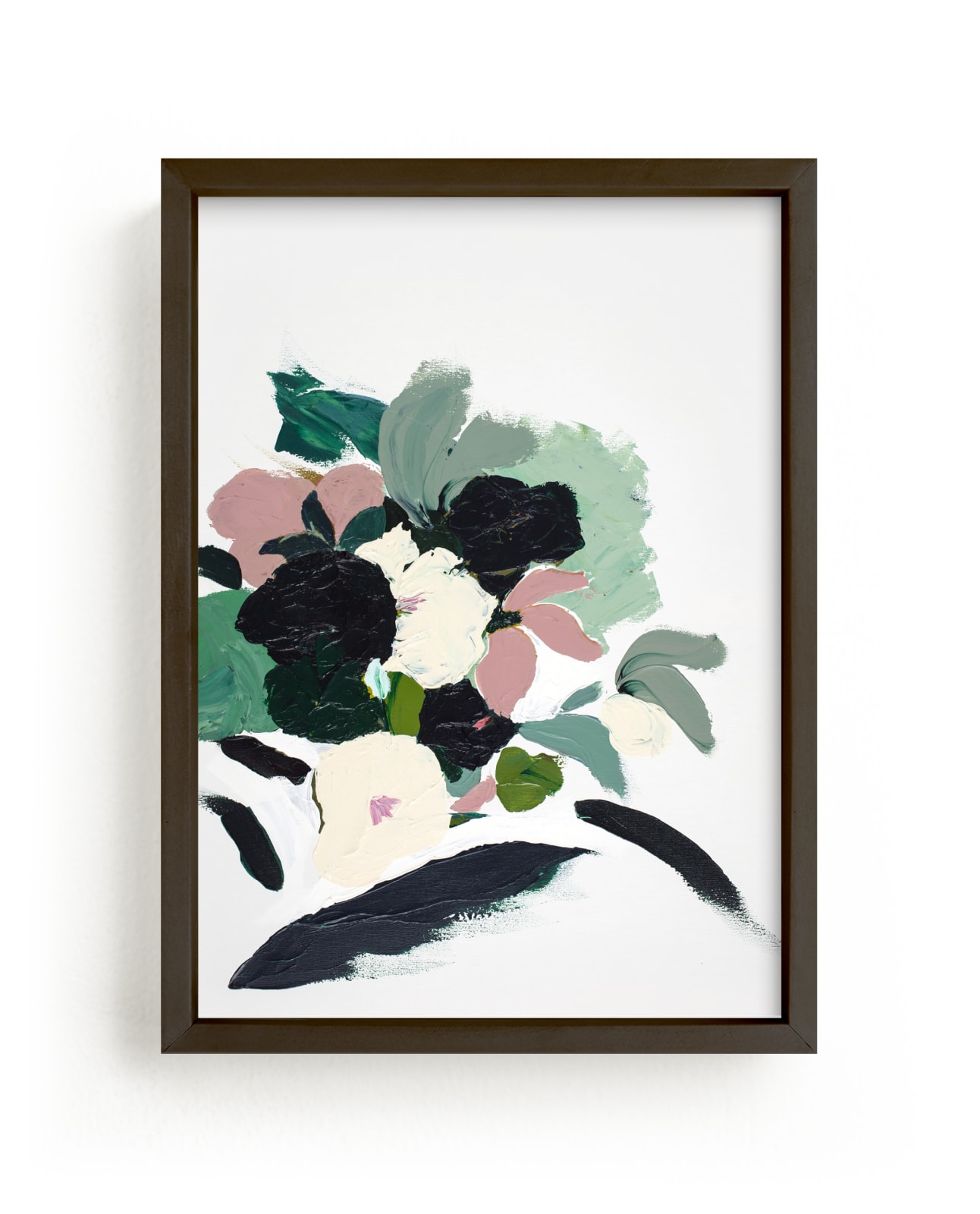 "Botanical Series Pink and  Mint" by Caryn Owen in beautiful frame options and a variety of sizes.