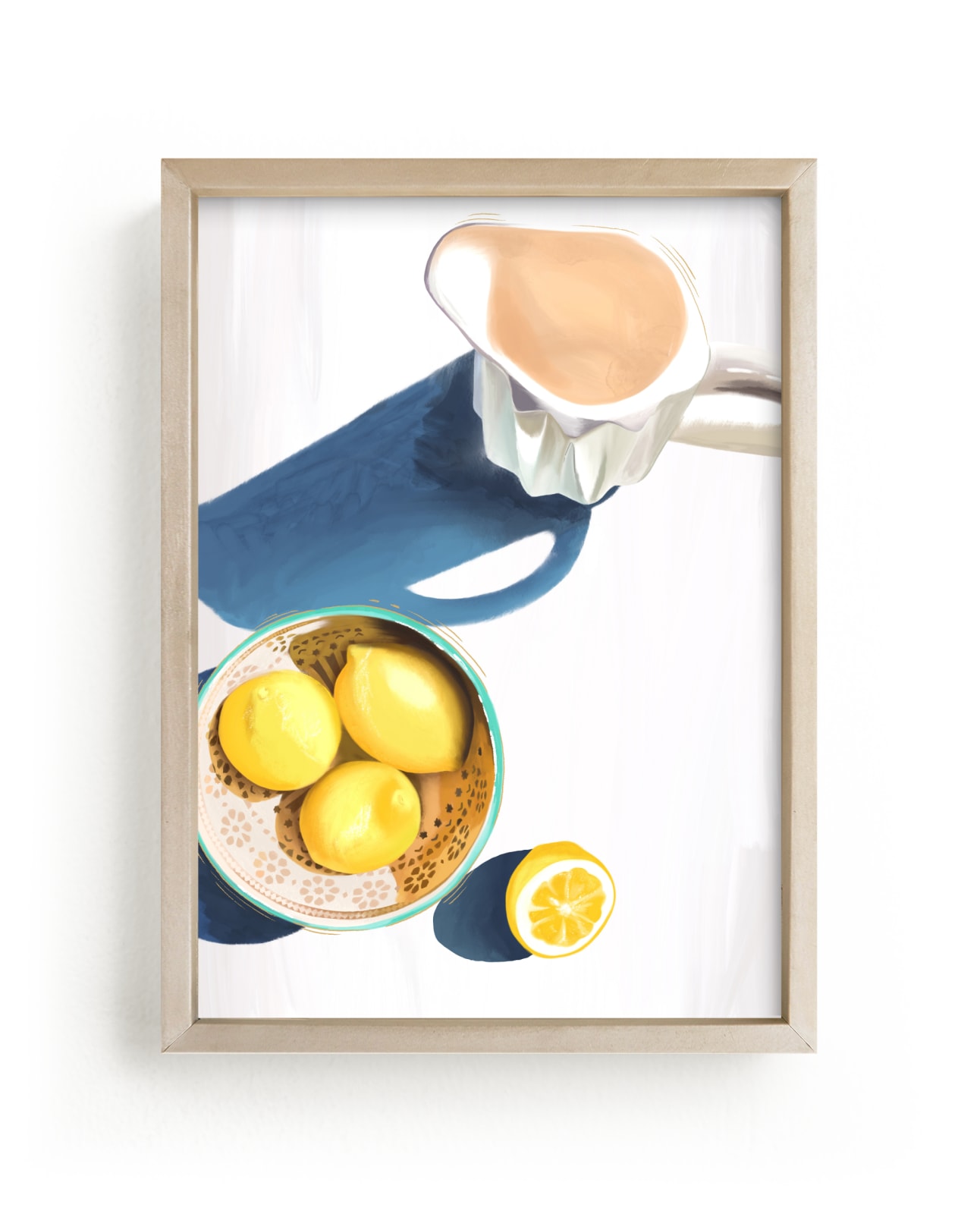"Flatlay Lemon Study No.2" - Limited Edition Art Print by Kinga Subject in beautiful frame options and a variety of sizes.