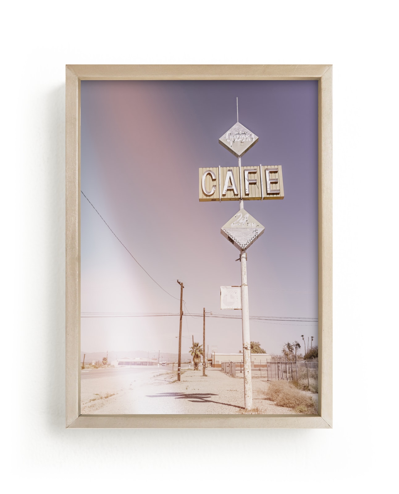 "Desert Cafe" - Limited Edition Art Print by Lissabeth Anglin in beautiful frame options and a variety of sizes.
