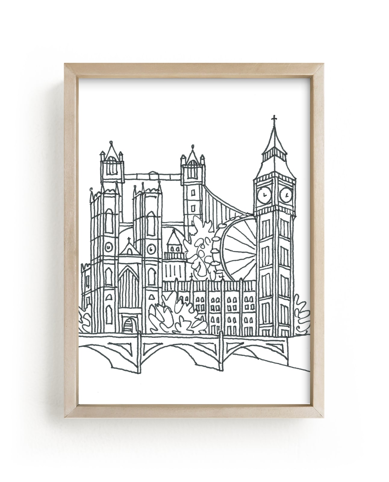 "London Sketchbook" - Art Print by Krissy Bengtson in beautiful frame options and a variety of sizes.