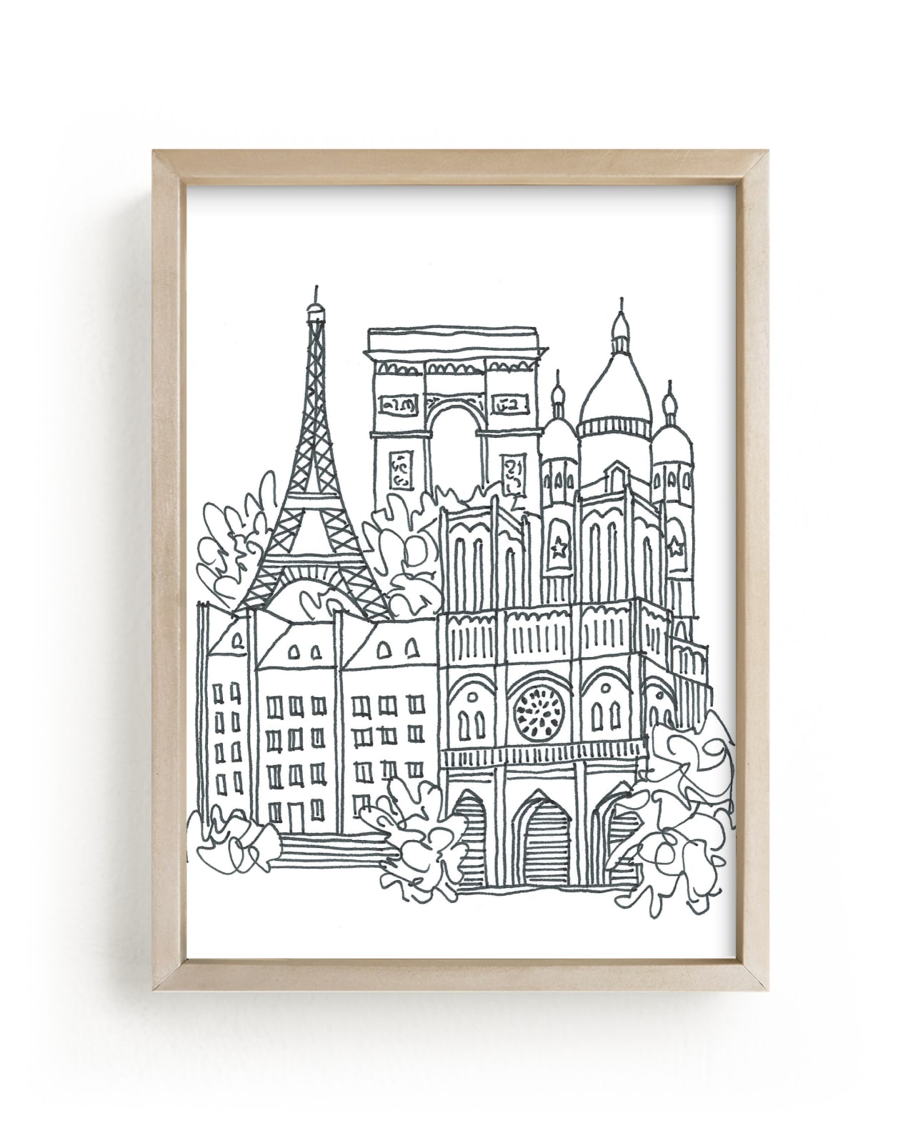 "Paris Sketchbook" - Art Print by Krissy Bengtson in beautiful frame options and a variety of sizes.