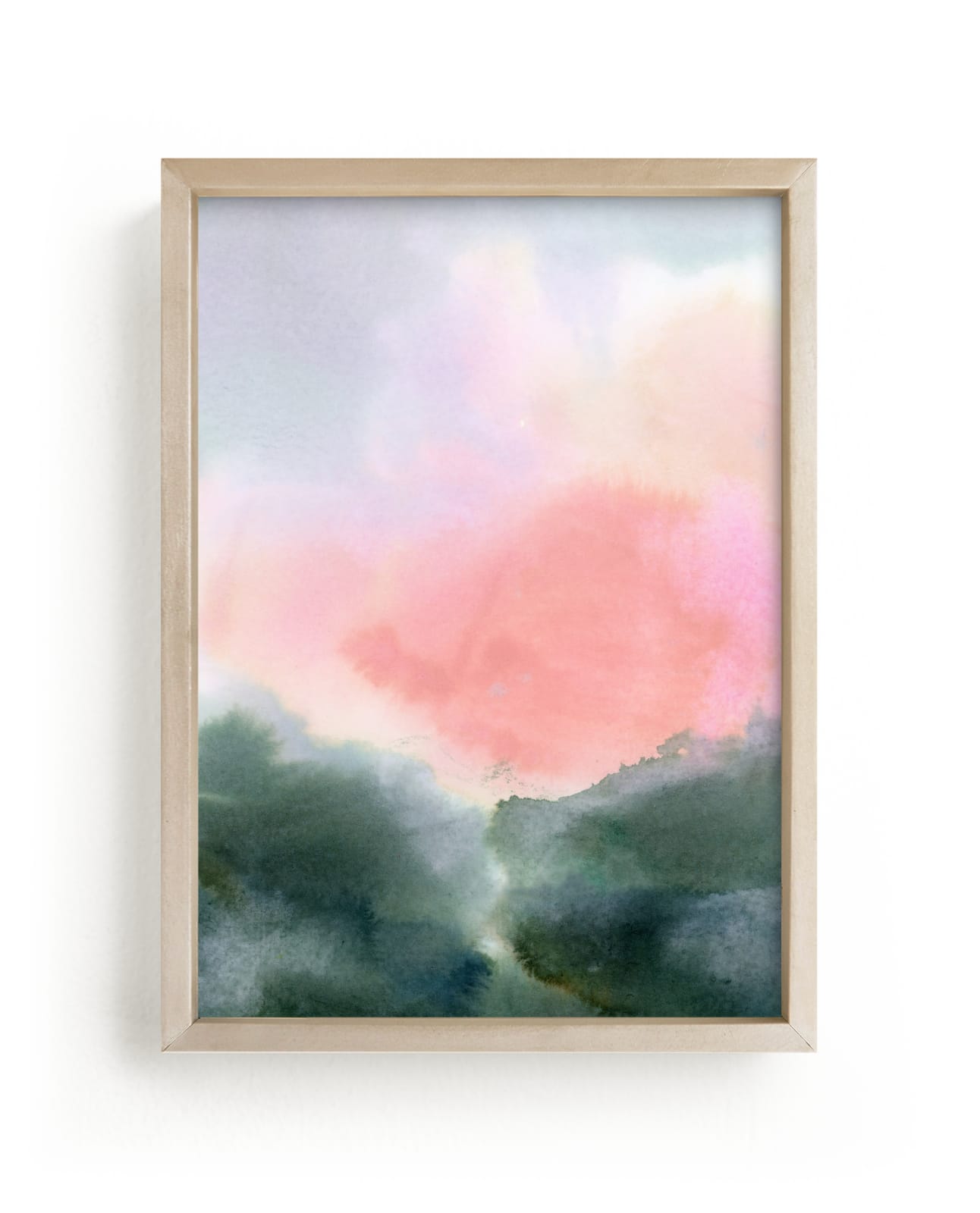 "Autumn Air" - Art Print in Blush by Lindsay Megahed - Framed