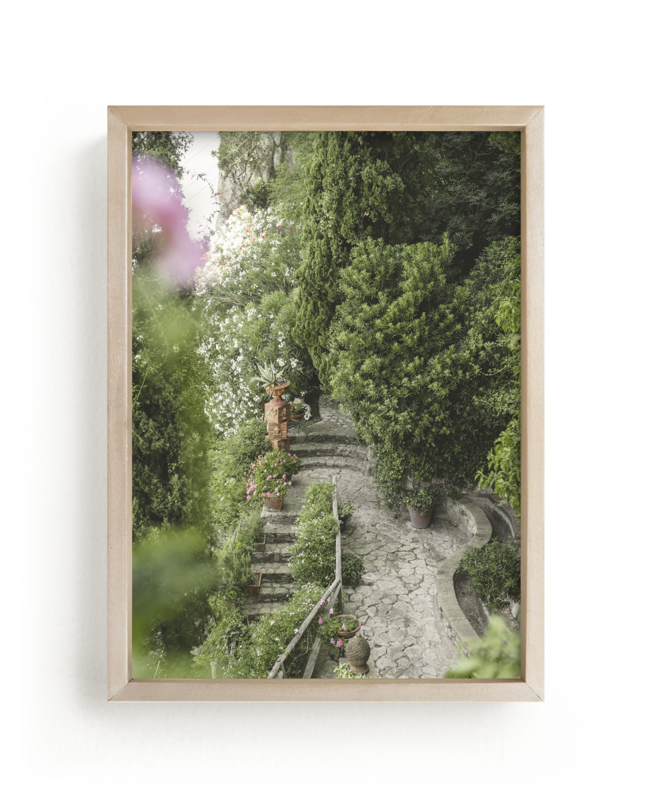 "Paolas Garden" by Anne Ciotola in beautiful frame options and a variety of sizes.