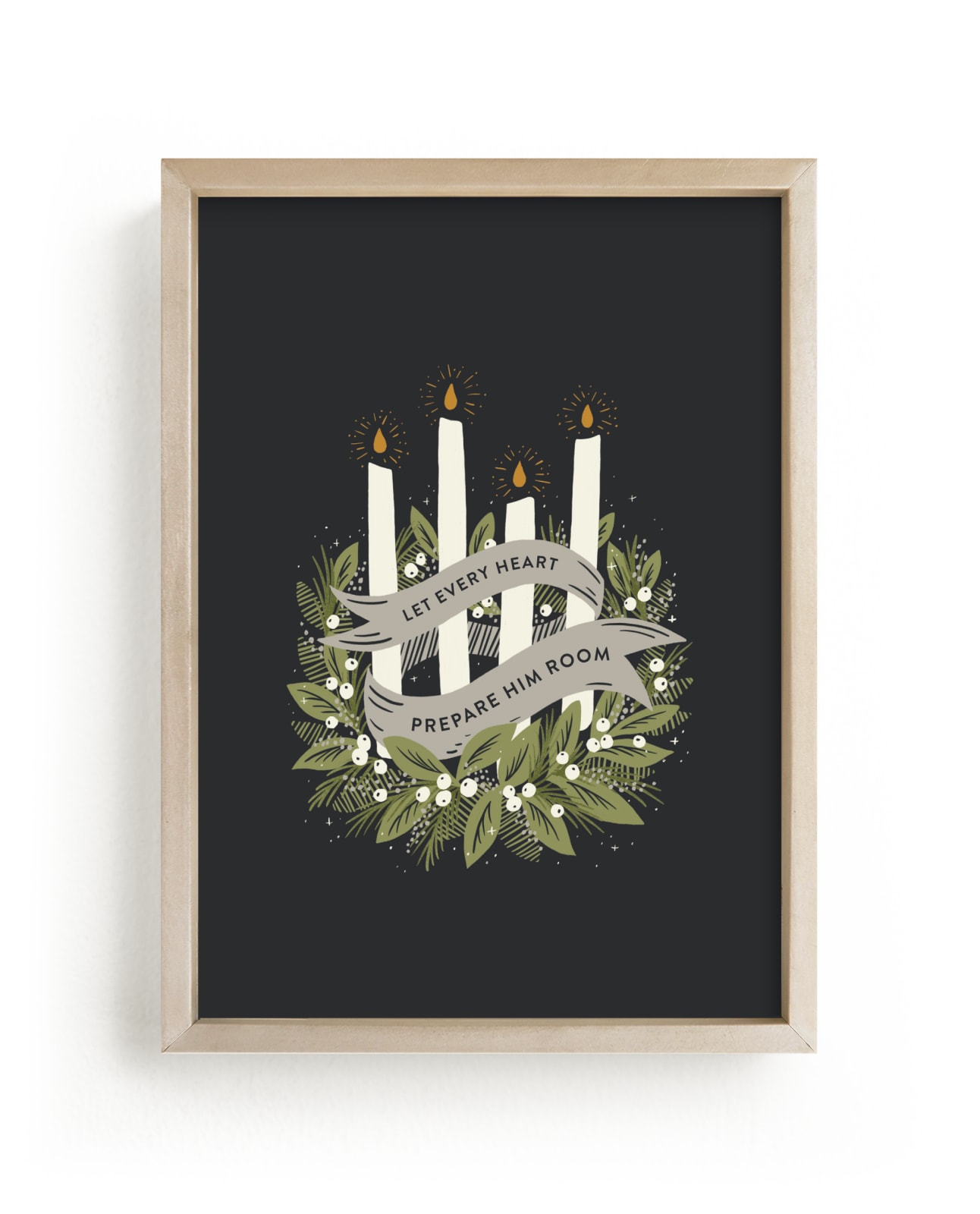 "Advent Wreath" by Laura Hankins in beautiful frame options and a variety of sizes.