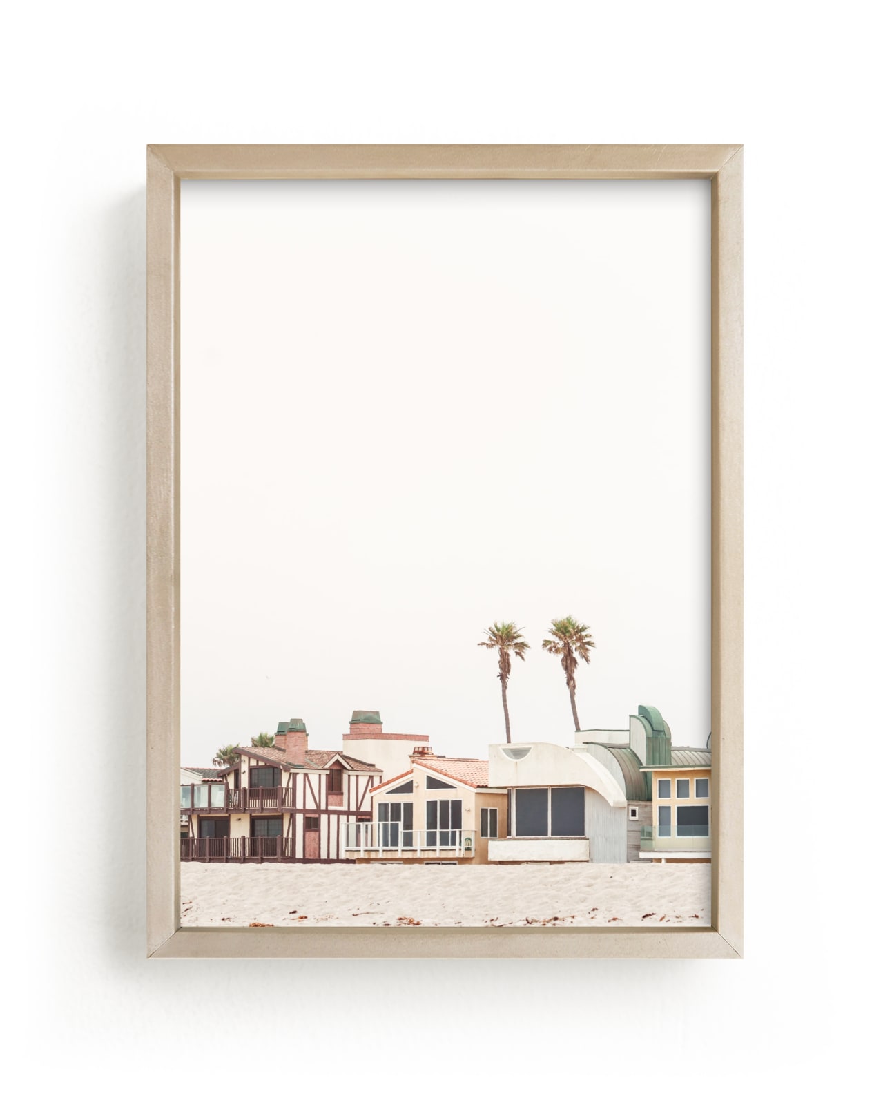 "Beach Houses 2" by Kamala Nahas in beautiful frame options and a variety of sizes.