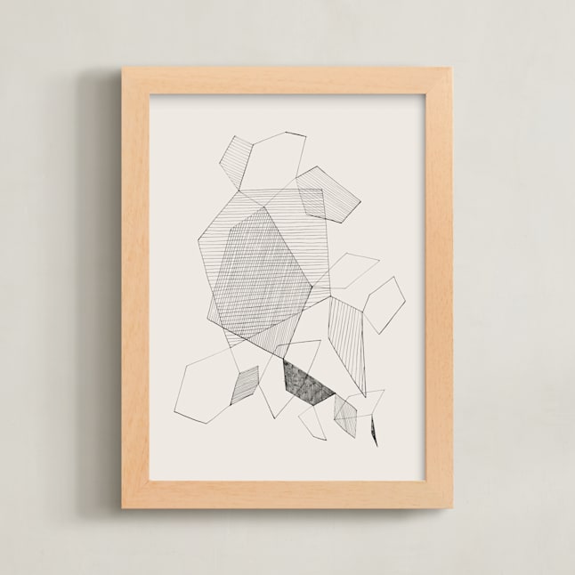 "Volatile N.1" - Art Print in Ivory by Catilustre - Framed