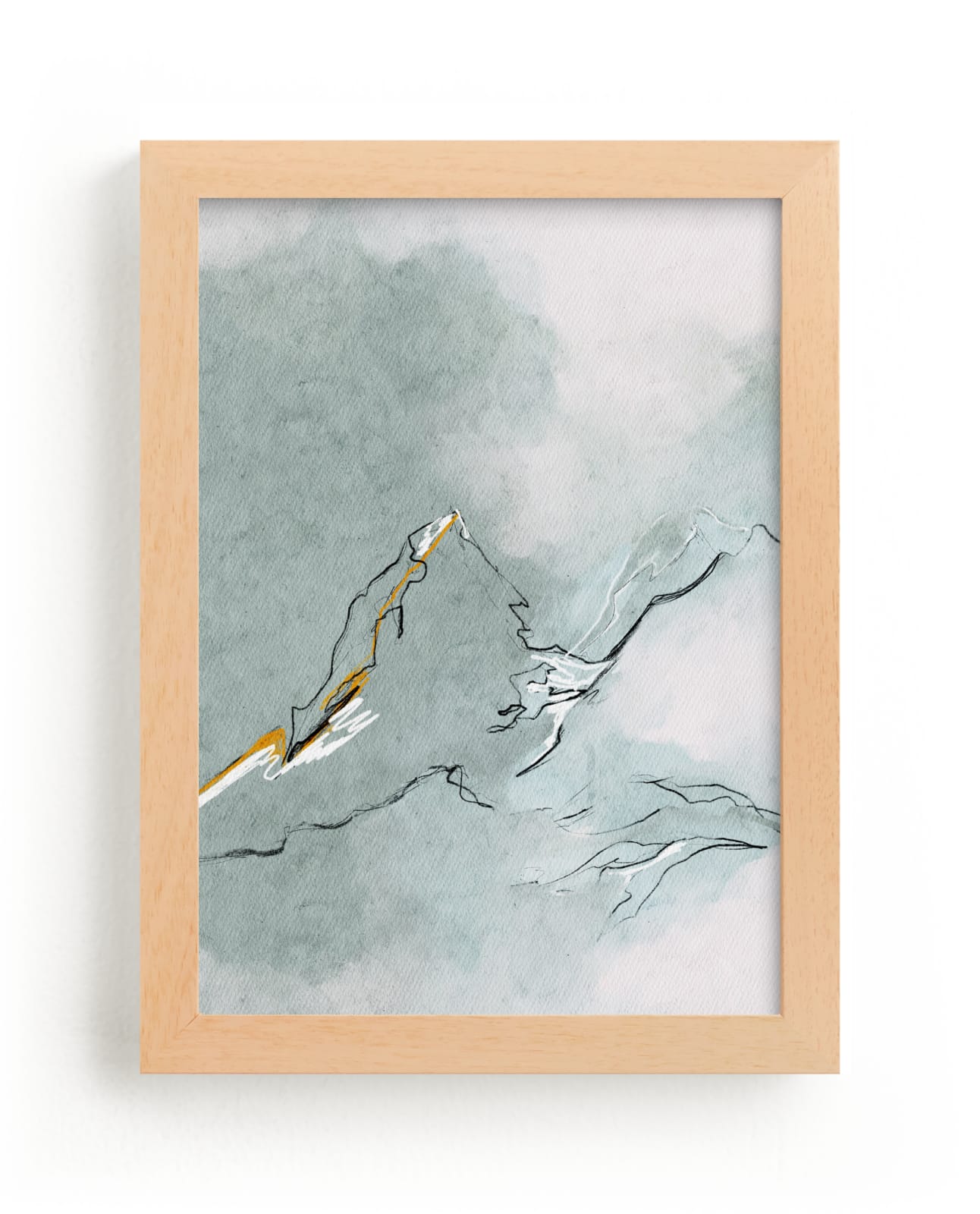 "Cloud Mountains" - Limited Edition Art Print by Shraddha Dharia in beautiful frame options and a variety of sizes.
