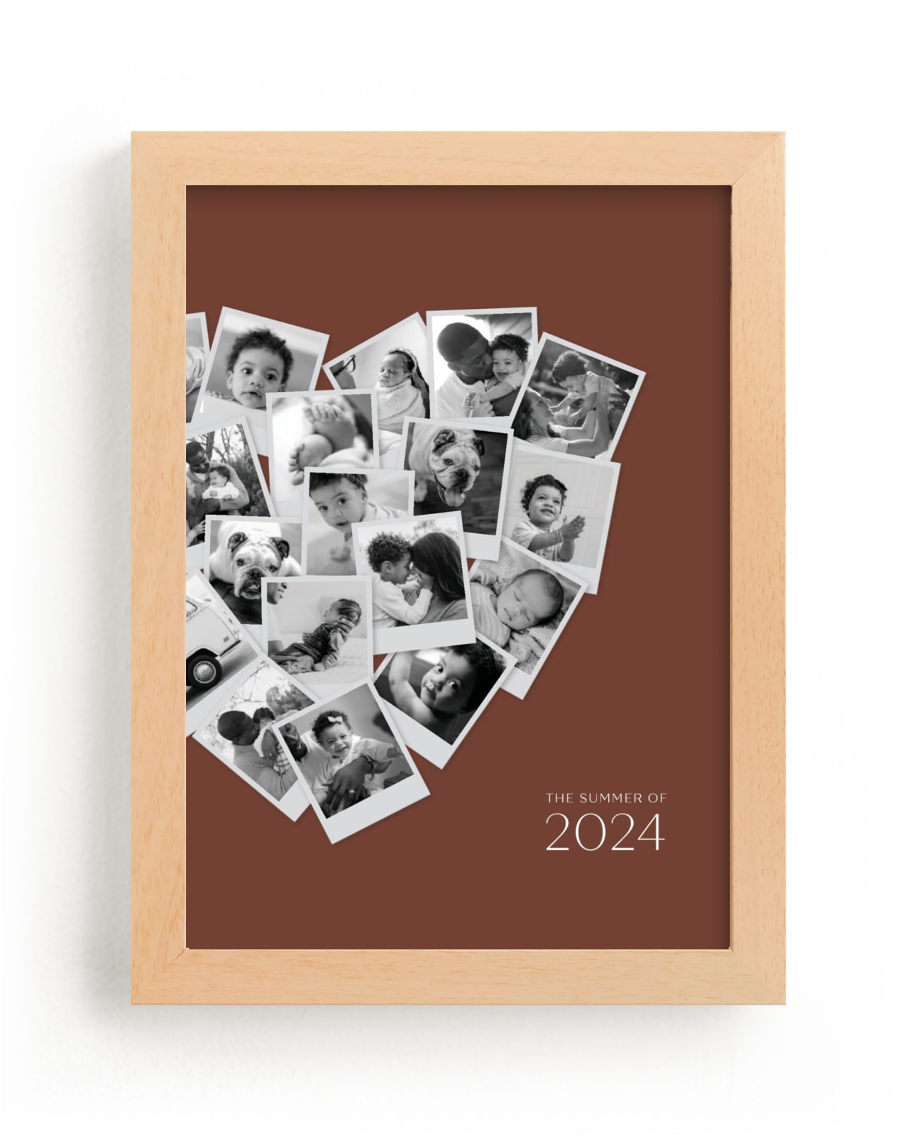 "Modern Heart Snapshot Mix® Warm Tones" - Custom Photo Art by Minted in beautiful frame options and a variety of sizes.