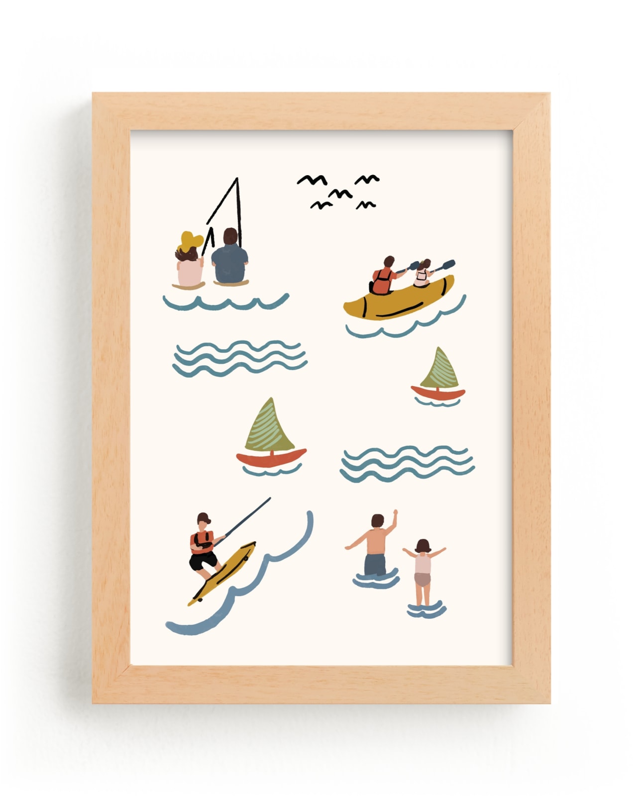 "Fun at the Lake" - Limited Edition Art Print by Lea Velasquez in beautiful frame options and a variety of sizes.