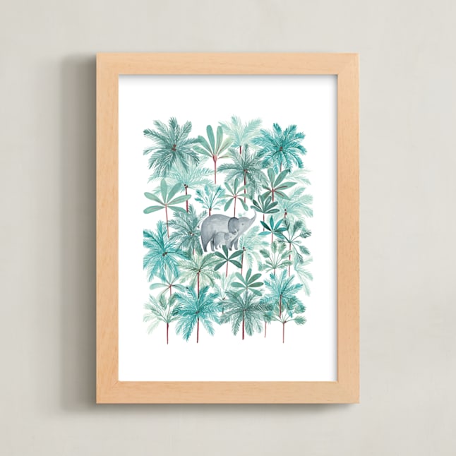 "Always Together" - Art Print in Mint by Sarah Knight - Framed