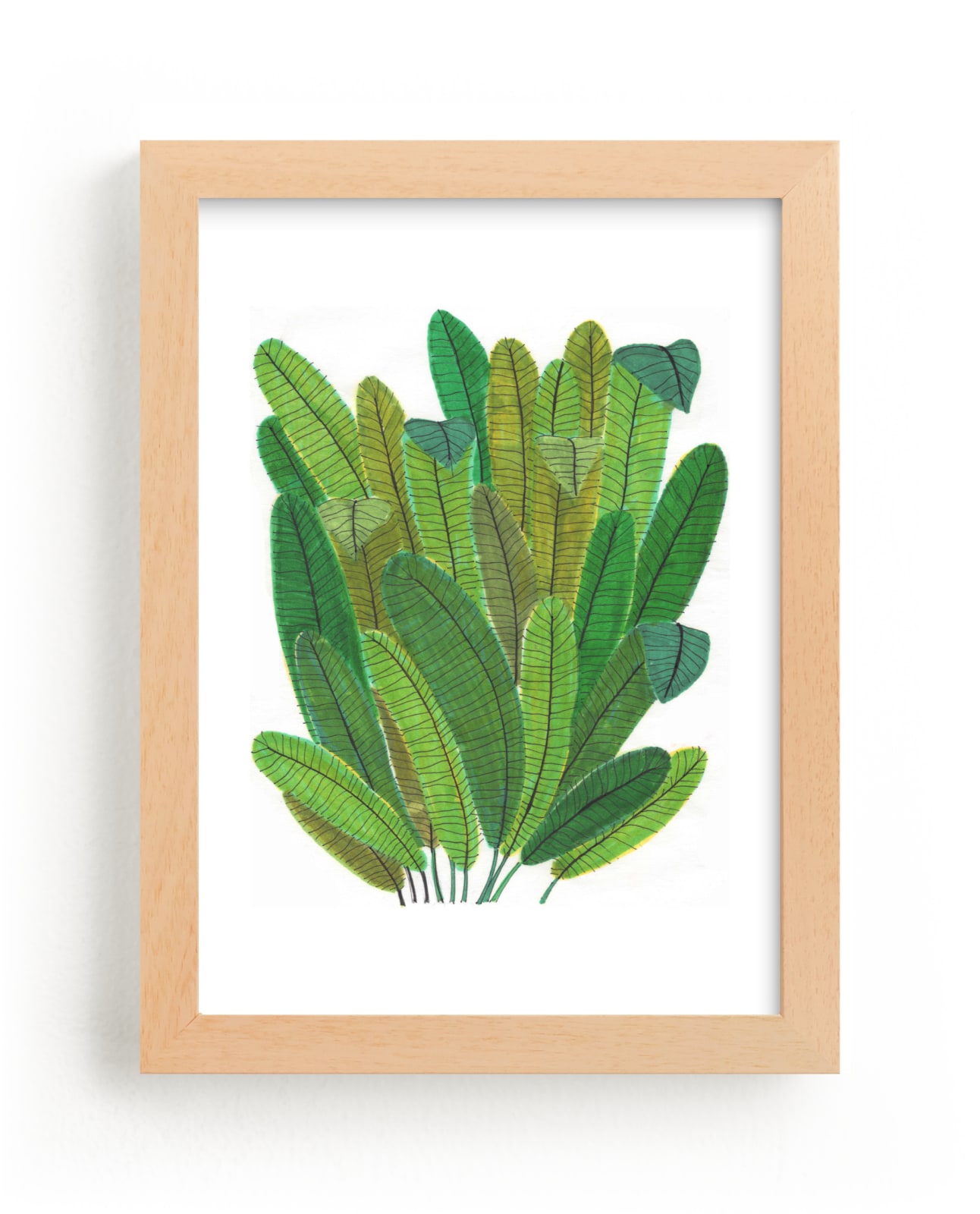 "Banana Leaf Bouquet" - Limited Edition Art Print by Madeline Trait in beautiful frame options and a variety of sizes.