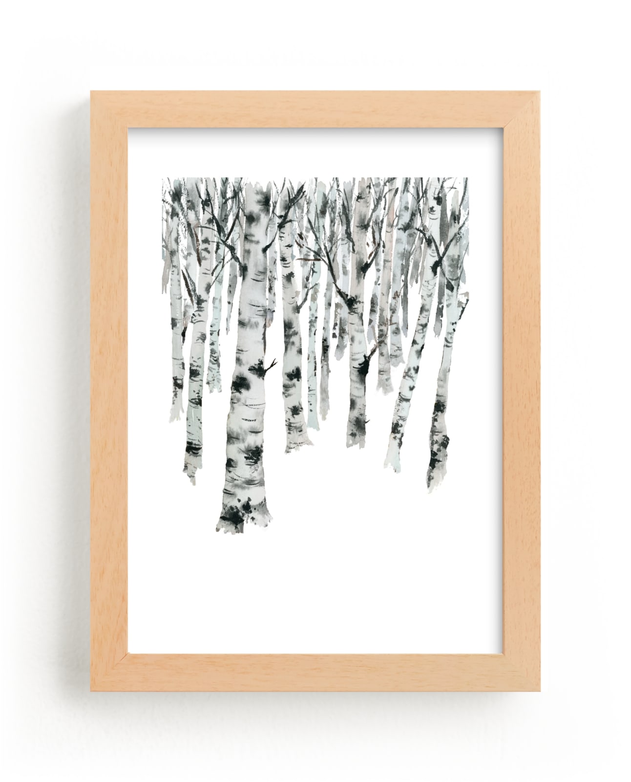 "Birch Forest" - Limited Edition Art Print by Jean Choe Art and Design in beautiful frame options and a variety of sizes.