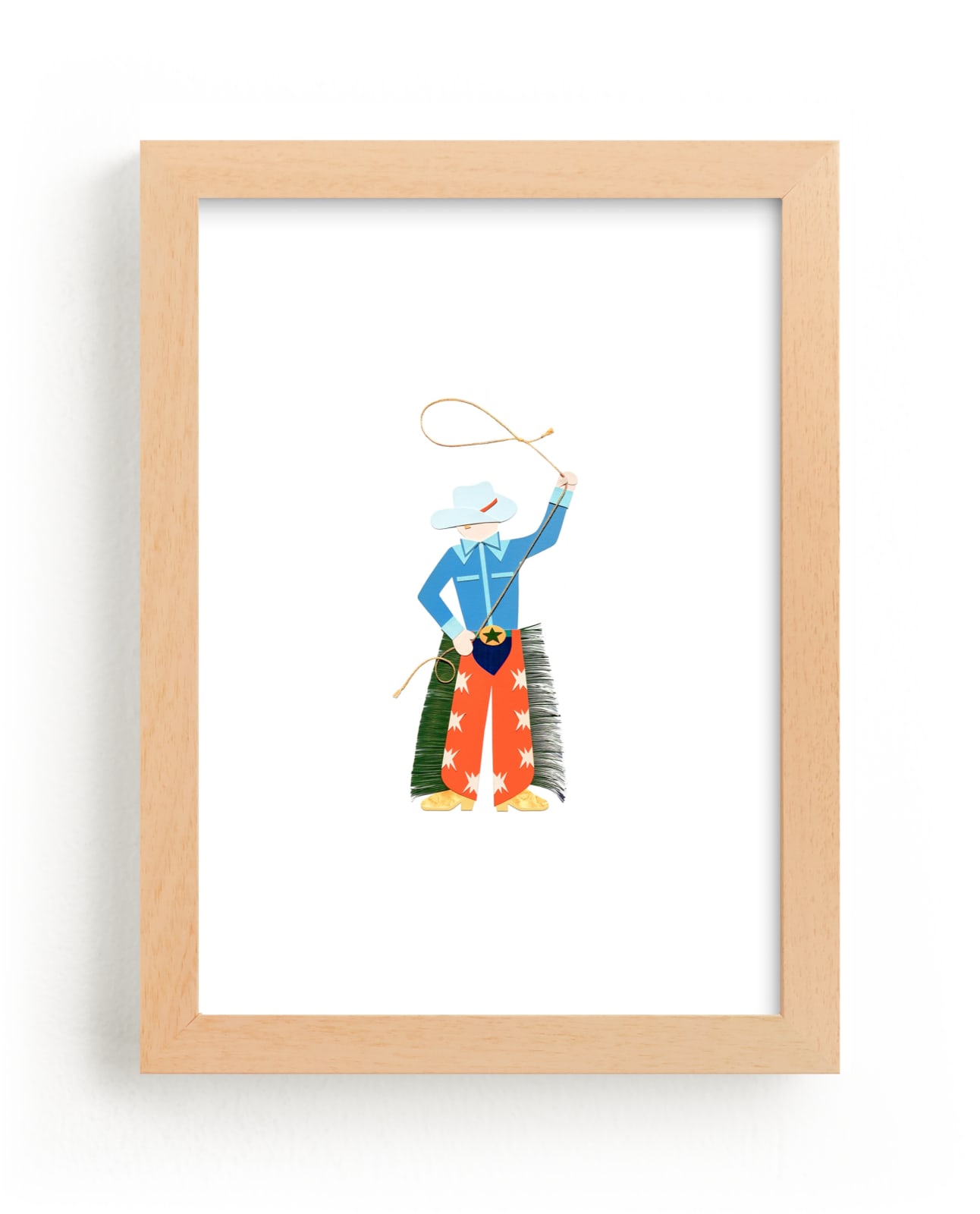 "Cowboy Carl" - Limited Edition Art Print by Kelsey Livingston in beautiful frame options and a variety of sizes.