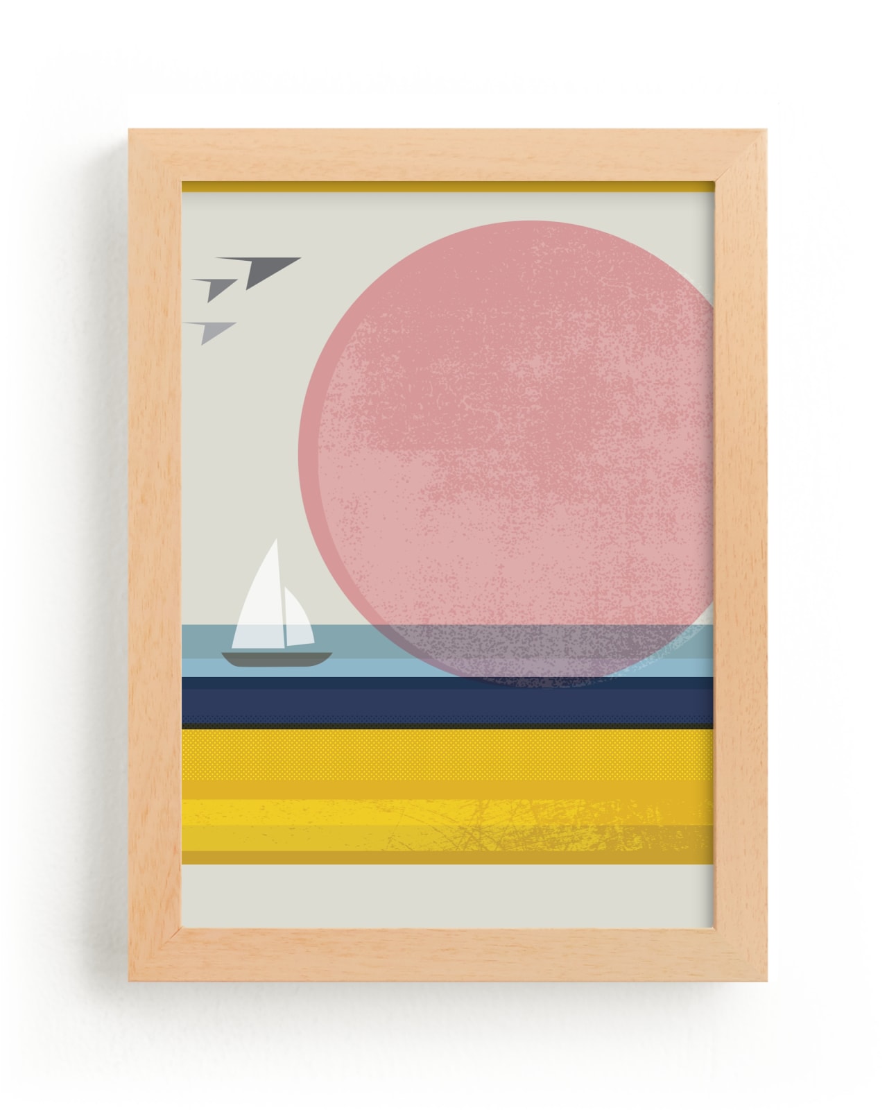 "pink horizon" - Limited Edition Art Print by Kate Capone in beautiful frame options and a variety of sizes.