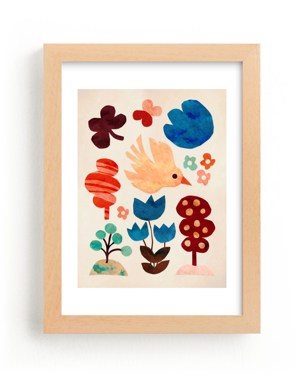 "Bird and the forest" - Limited Edition Art Print by Mojca Dolinar in beautiful frame options and a variety of sizes.
