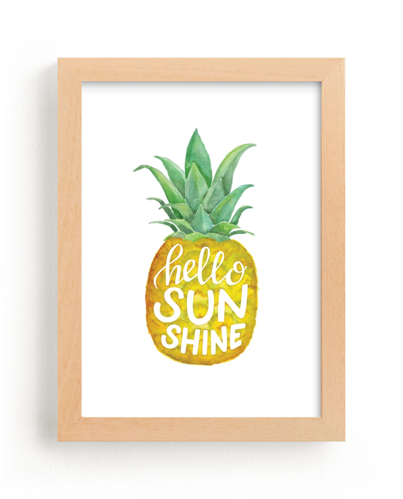 "Sunshine Pineapple" - Limited Edition Art Print by Stardust Design Studio in beautiful frame options and a variety of sizes.