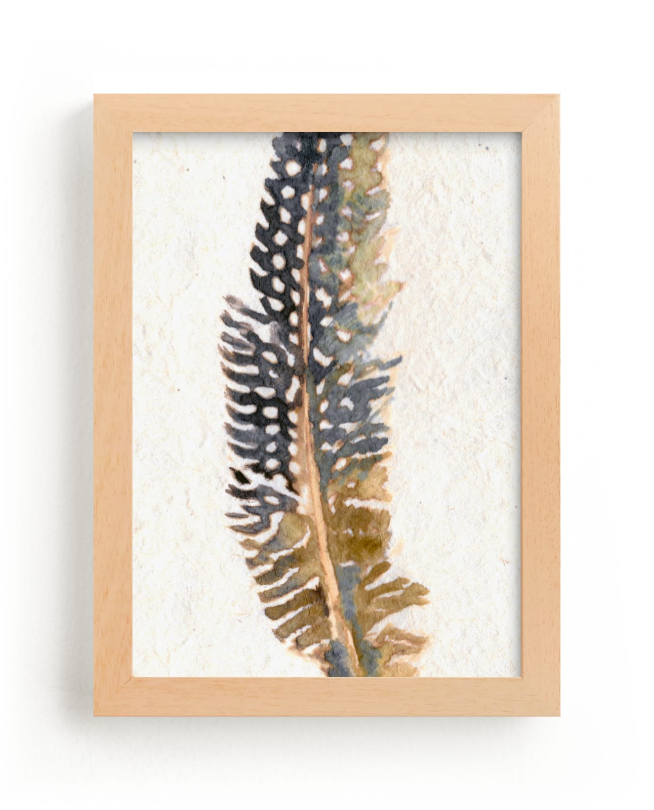 "Brave Feather" - Art Print by Stephanie Toral in beautiful frame options and a variety of sizes.