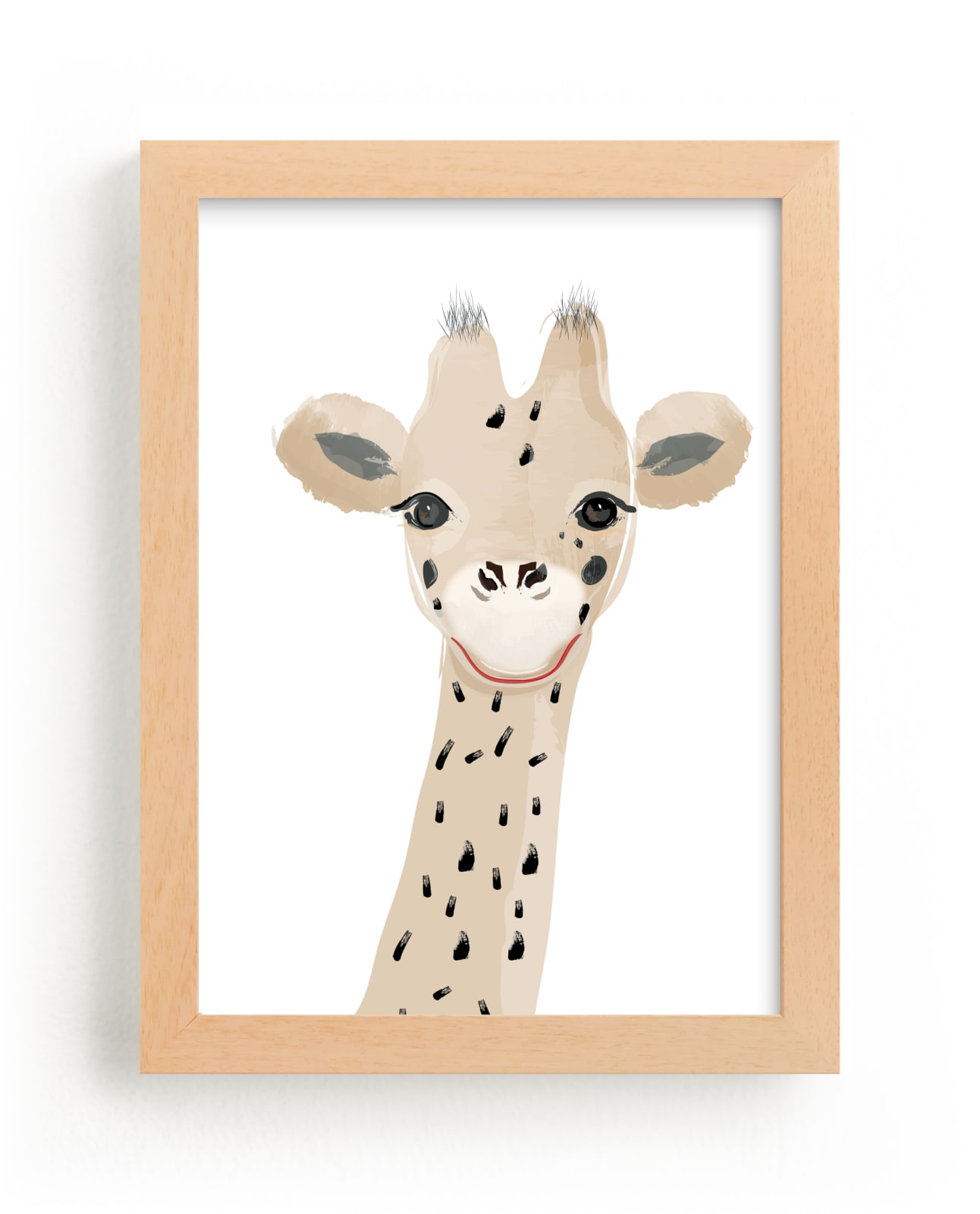 "Tall Giraffe" - Art Print by Rebecca Marchese in beautiful frame options and a variety of sizes.