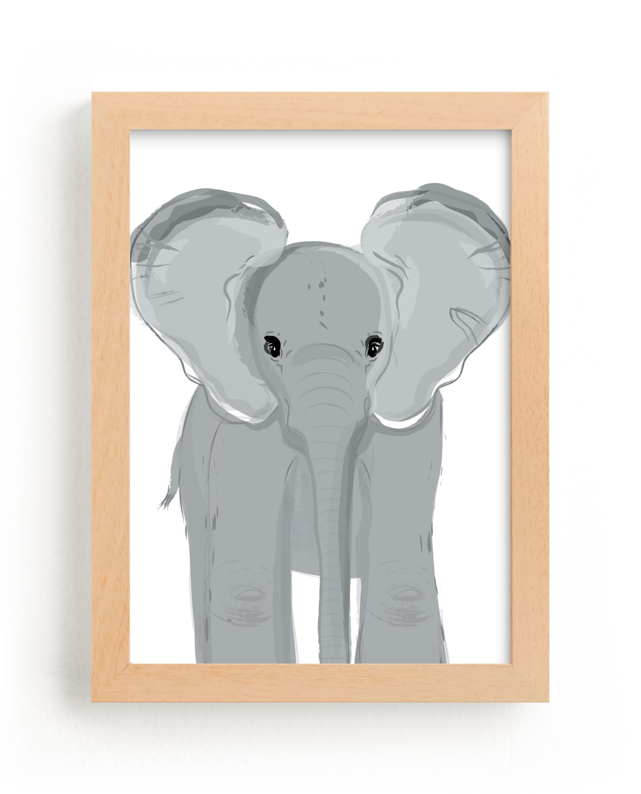 "Darling Elephant" - Art Print by Rebecca Marchese in beautiful frame options and a variety of sizes.