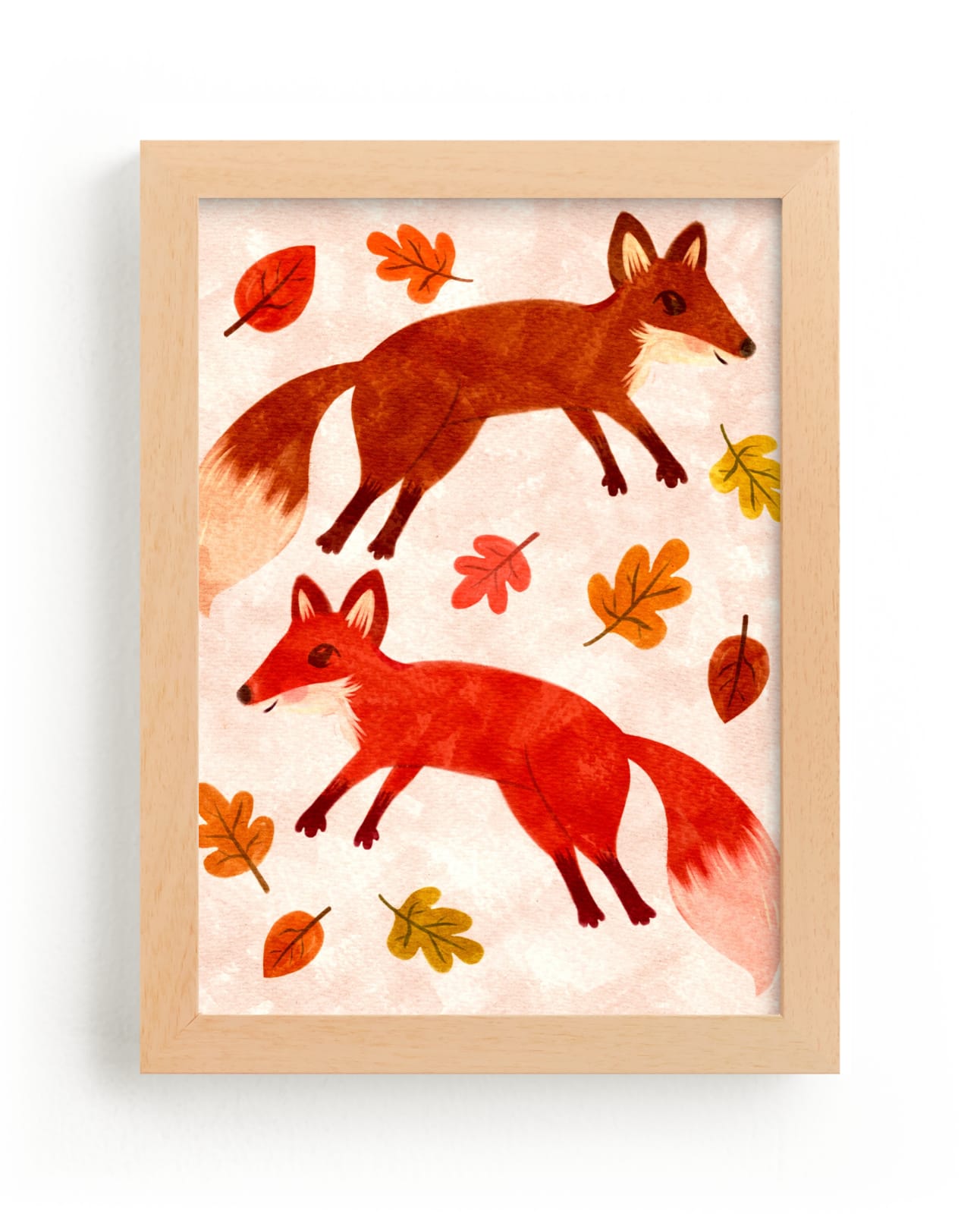 "Frolicking Foxes" - Art Print by Charla Pettingill in beautiful frame options and a variety of sizes.