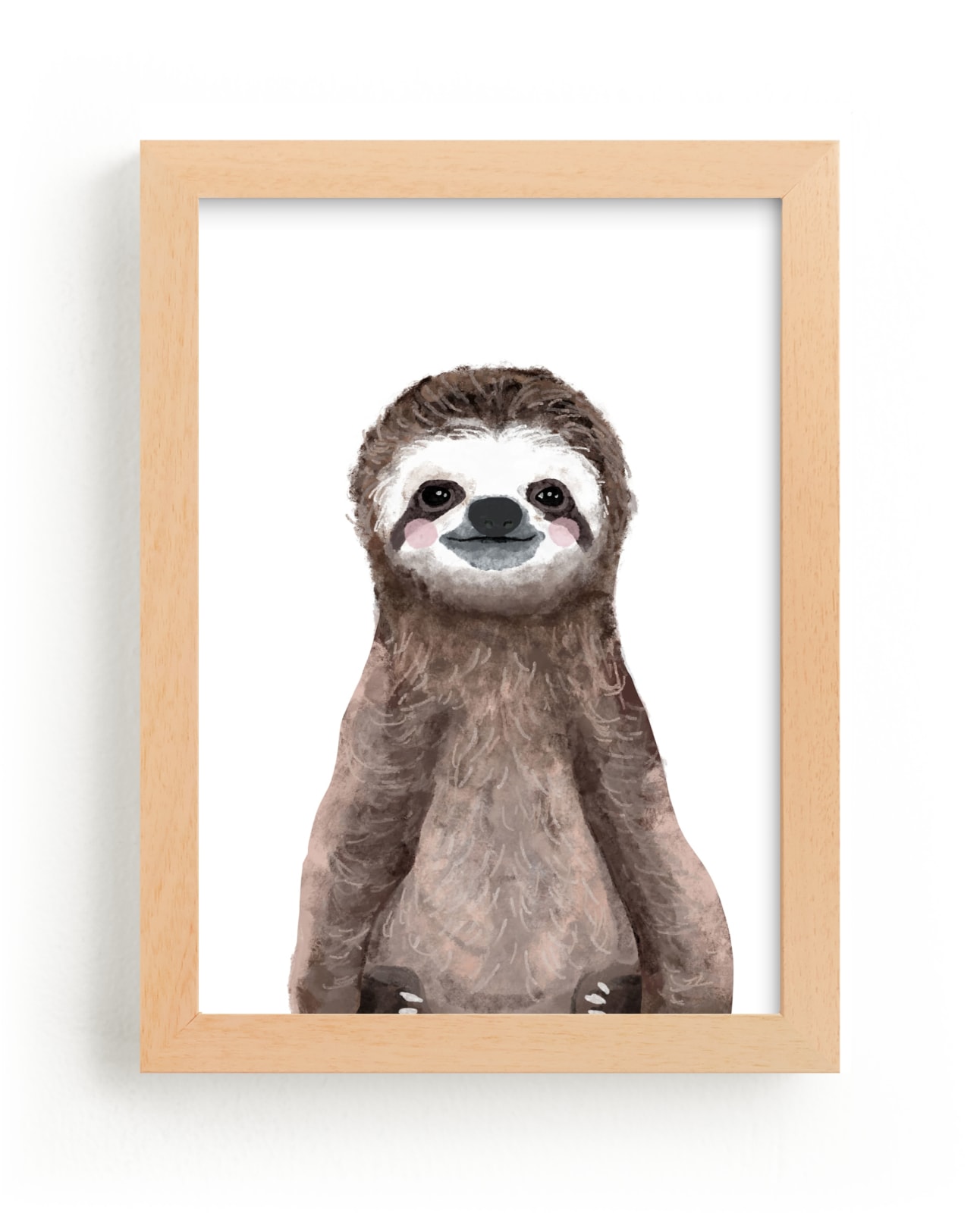 "Baby Animal Sloth" - Art Print by Cass Loh in beautiful frame options and a variety of sizes.