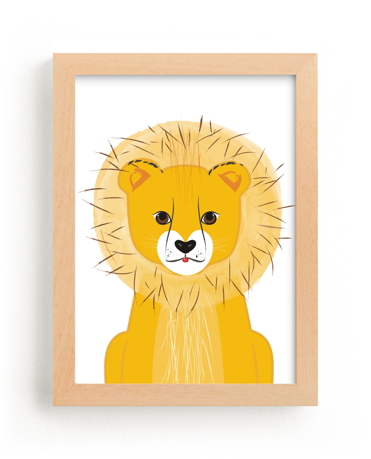 "Gentle Lion" - Art Print by Rebecca Marchese in beautiful frame options and a variety of sizes.