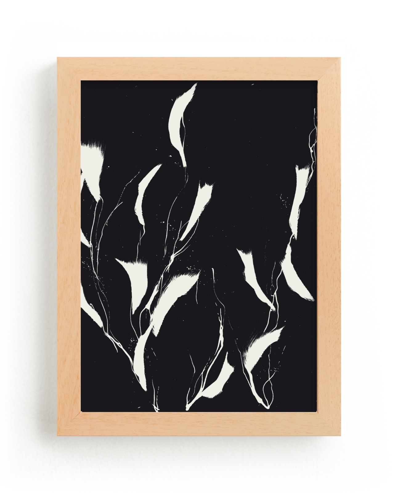 "Inked Botanica II" - Art Print in Charcoal by Lindsay Megahed - Framed