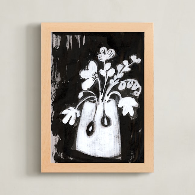 "Vases collection_ moody" - Art Print in moody by Bethania Lima - Framed