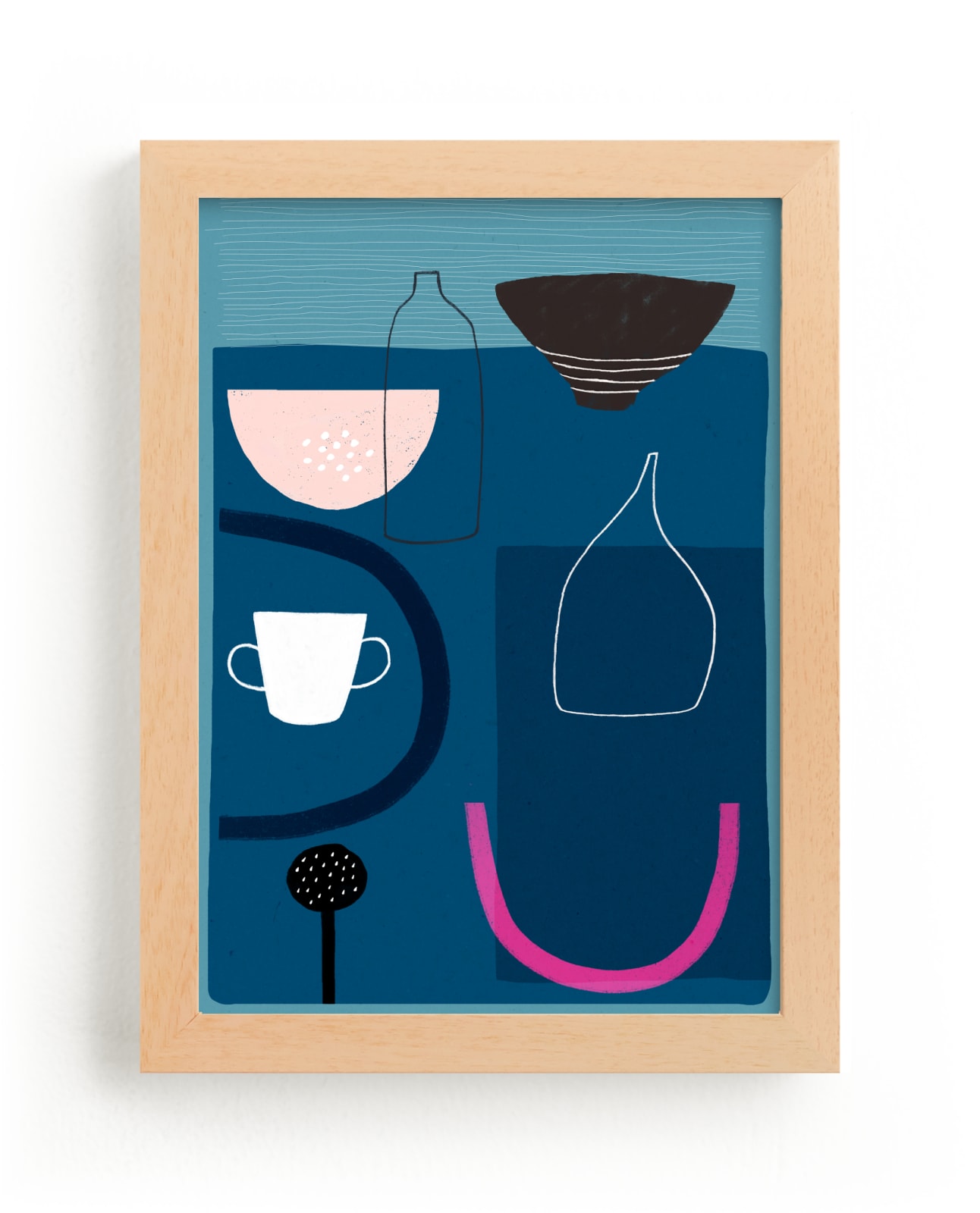 "Blue Still Life 2" by Francesca Iannaccone in beautiful frame options and a variety of sizes.