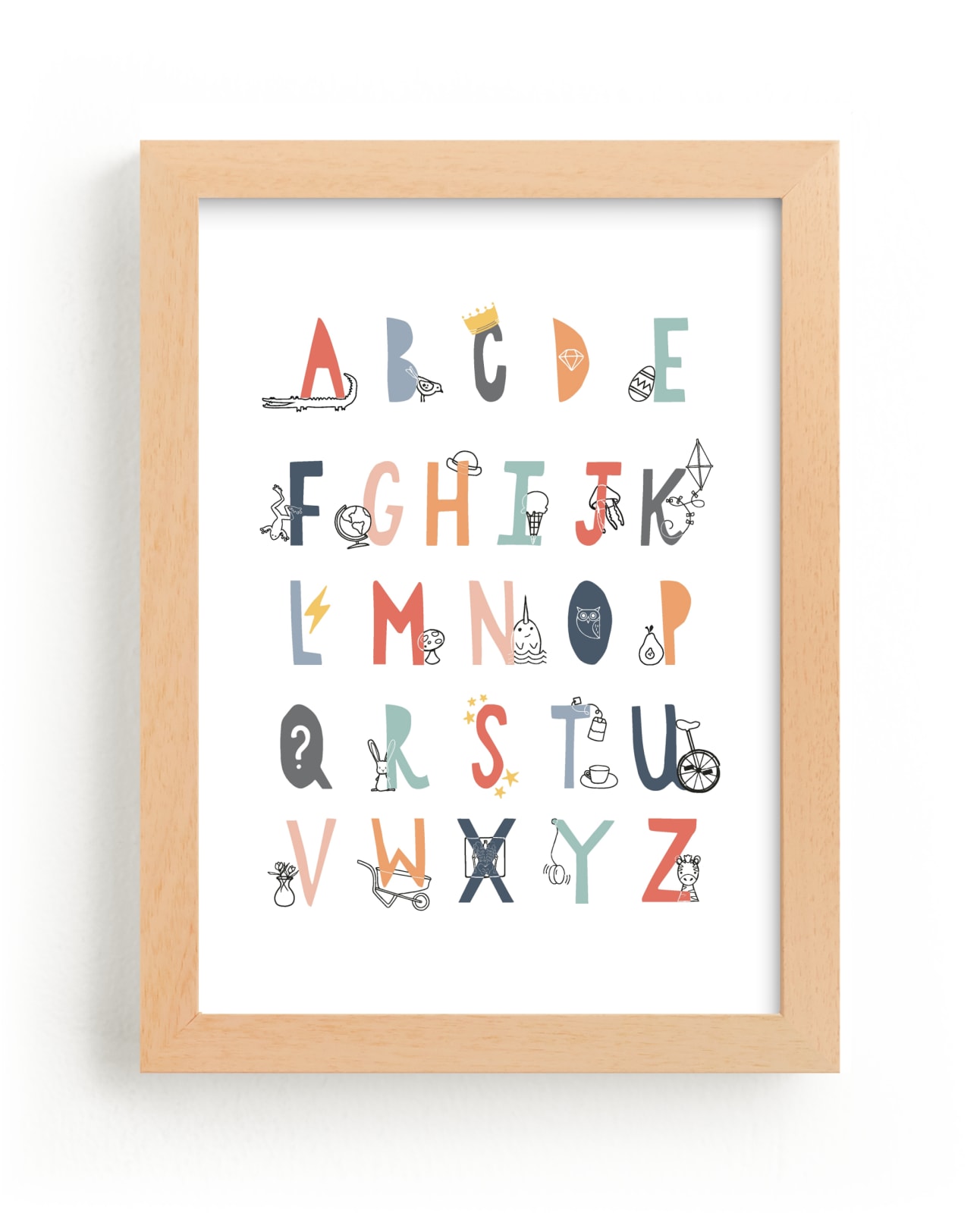 "ABC Doodles" - Limited Edition Art Print by Kacey Floyd in beautiful frame options and a variety of sizes.
