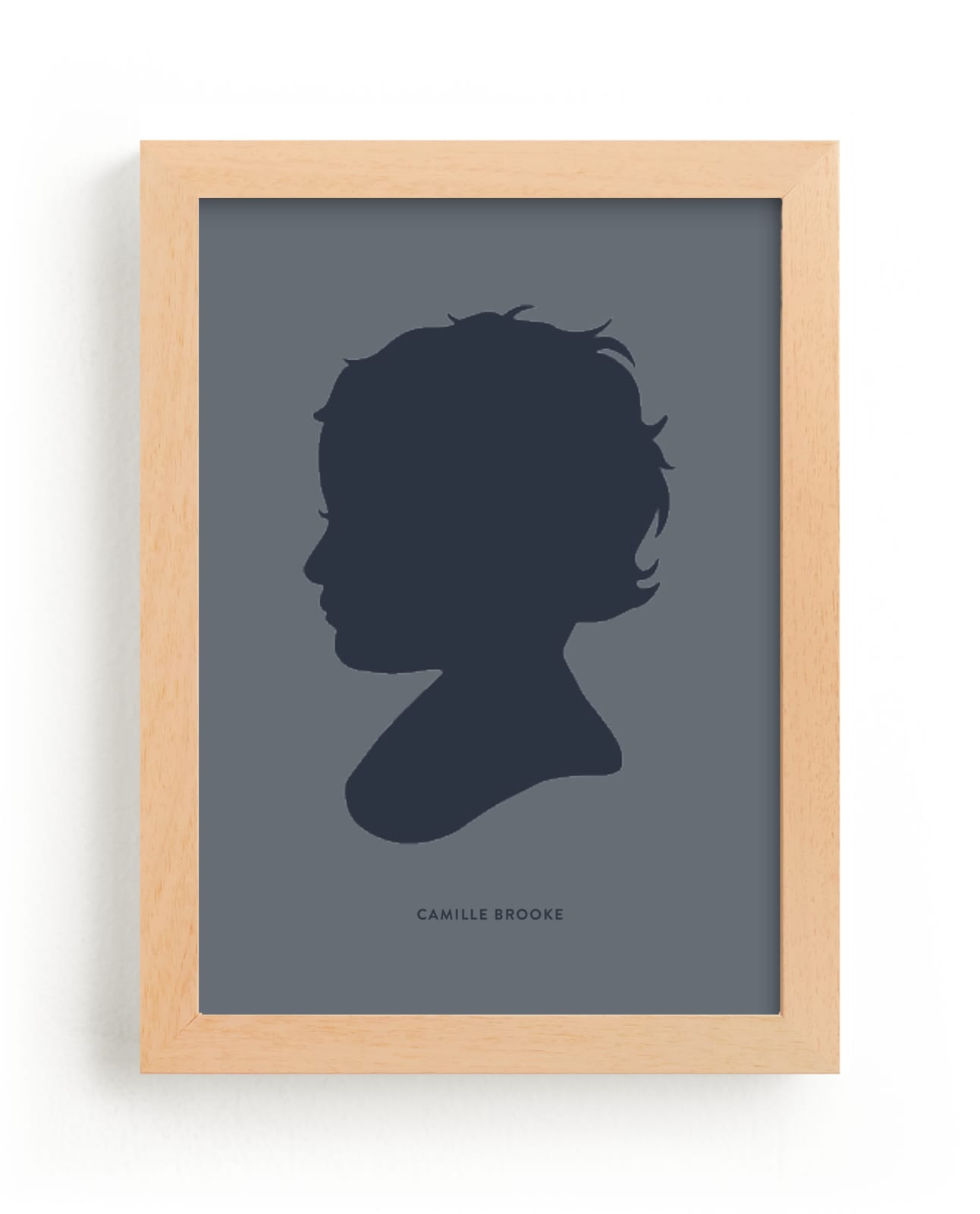 This is a blue silhouette art by Minted called Tone on Tone Silhouette.