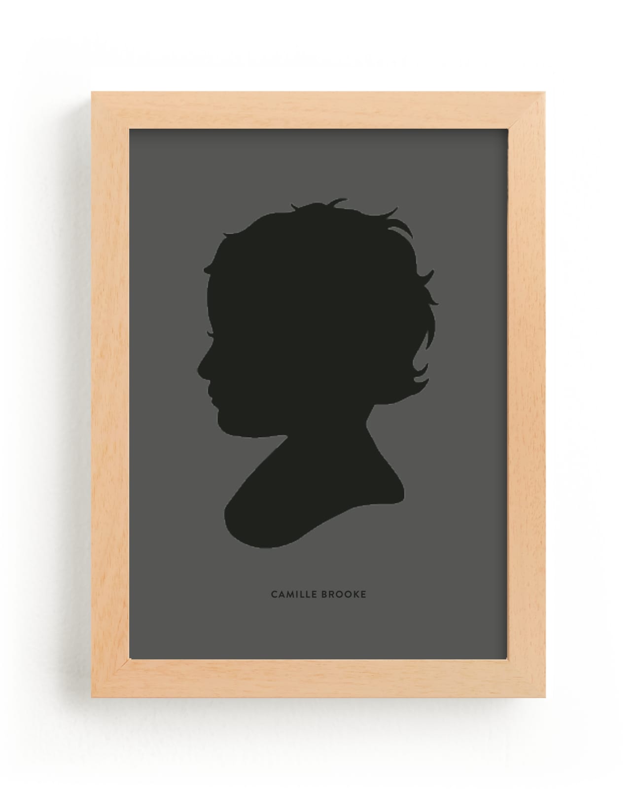 This is a colorful, black silhouette art by Minted called Tone on Tone Silhouette.