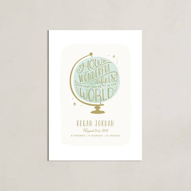 "How Wonderful" - Personalized Art Print in Night Sky by Laura Hankins - Unframed