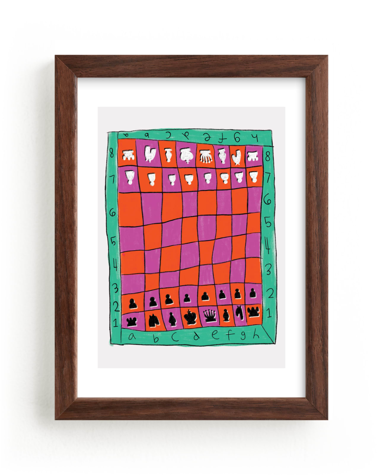 "Colorful Chess" - Limited Edition Art Print by Simona Camp in beautiful frame options and a variety of sizes.