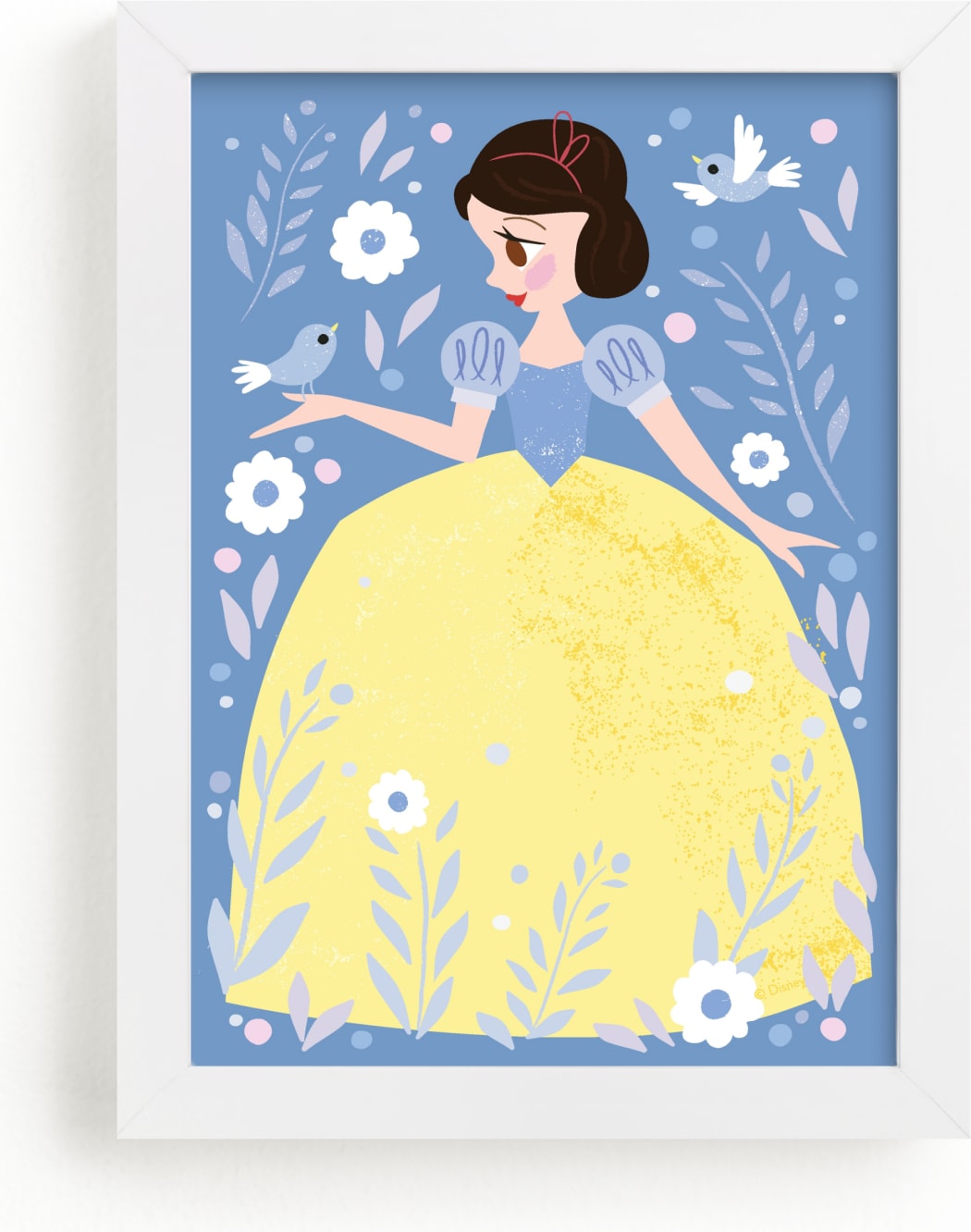 This is a blue disney art by Angela Thompson called Disney Enchanted Snow White.