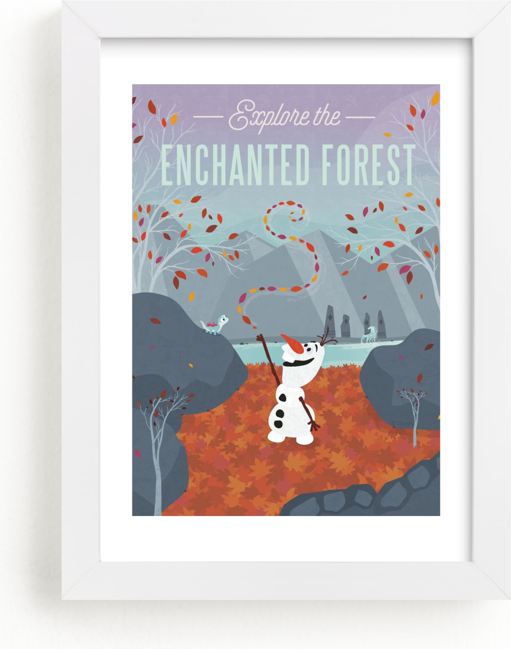 This is a blue disney art by Erica Krystek called Disney's Enchanted Forest.