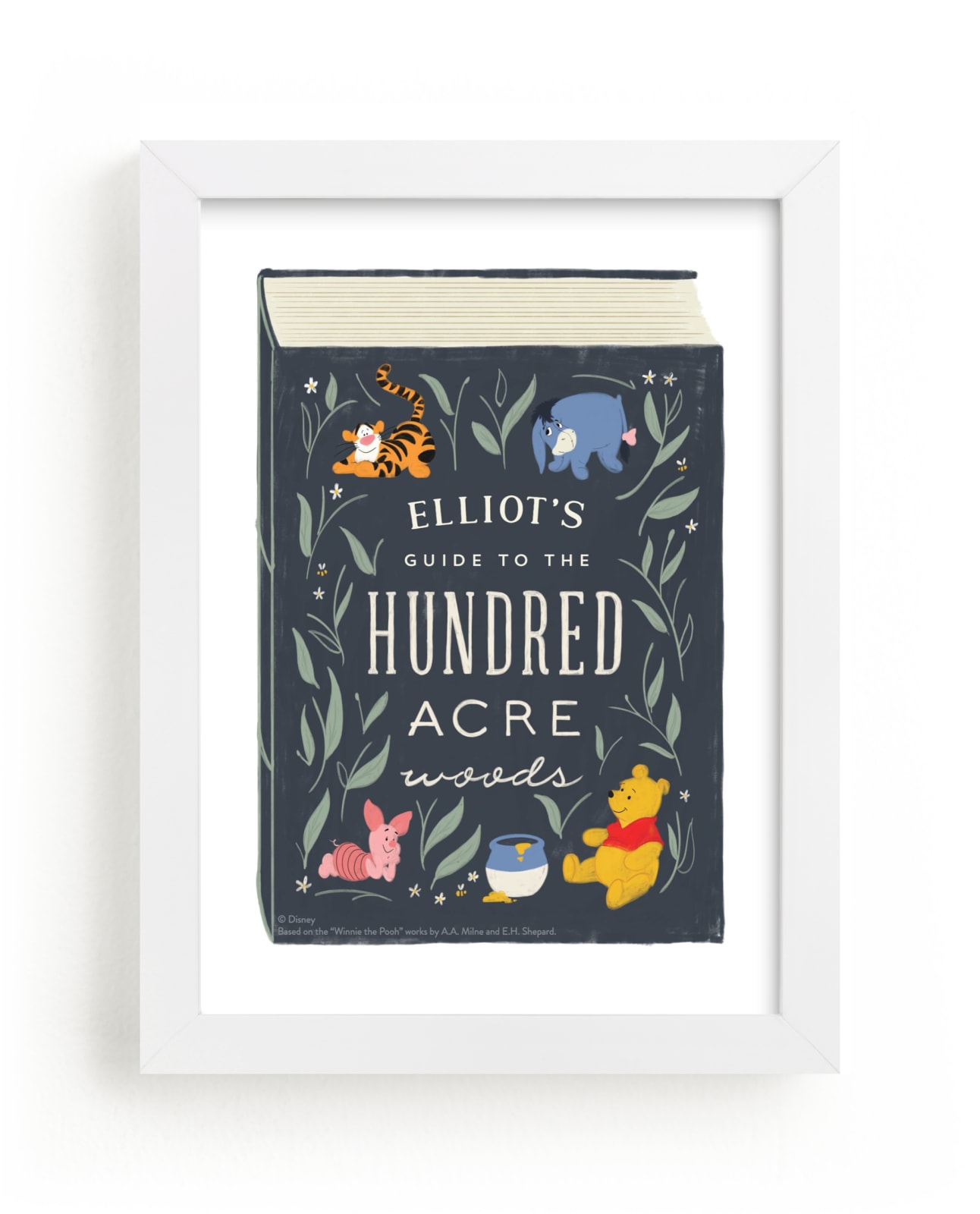 "The Hundred Acre Woods from Disney's Winnie The Pooh" - Disney Custom Open Edition Children's Art Print by JeAnna Casper in beautiful frame options and a variety of sizes.