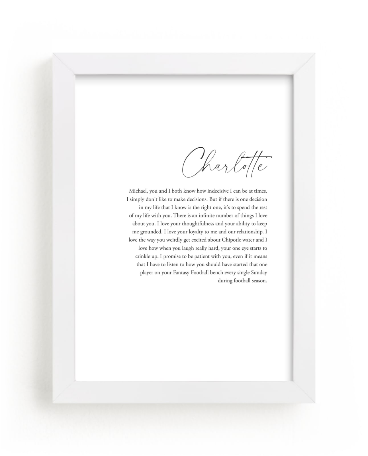 Duo I Custom Vows Art Print by Minted