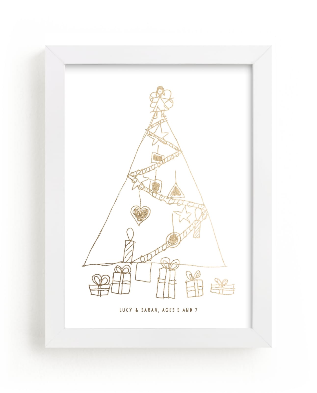 Your Drawing as Foil Art Print by Minted Custom