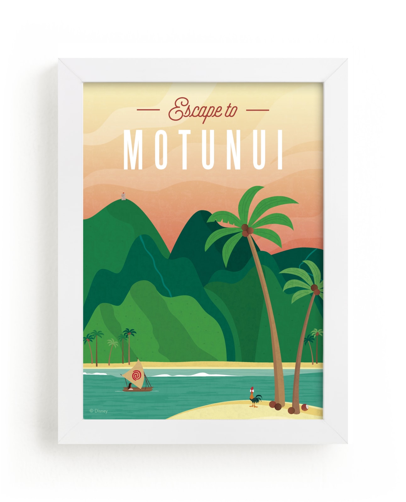 "Escape to Disney's Motunui" - Limited Edition Art Print by Erica Krystek in beautiful frame options and a variety of sizes.