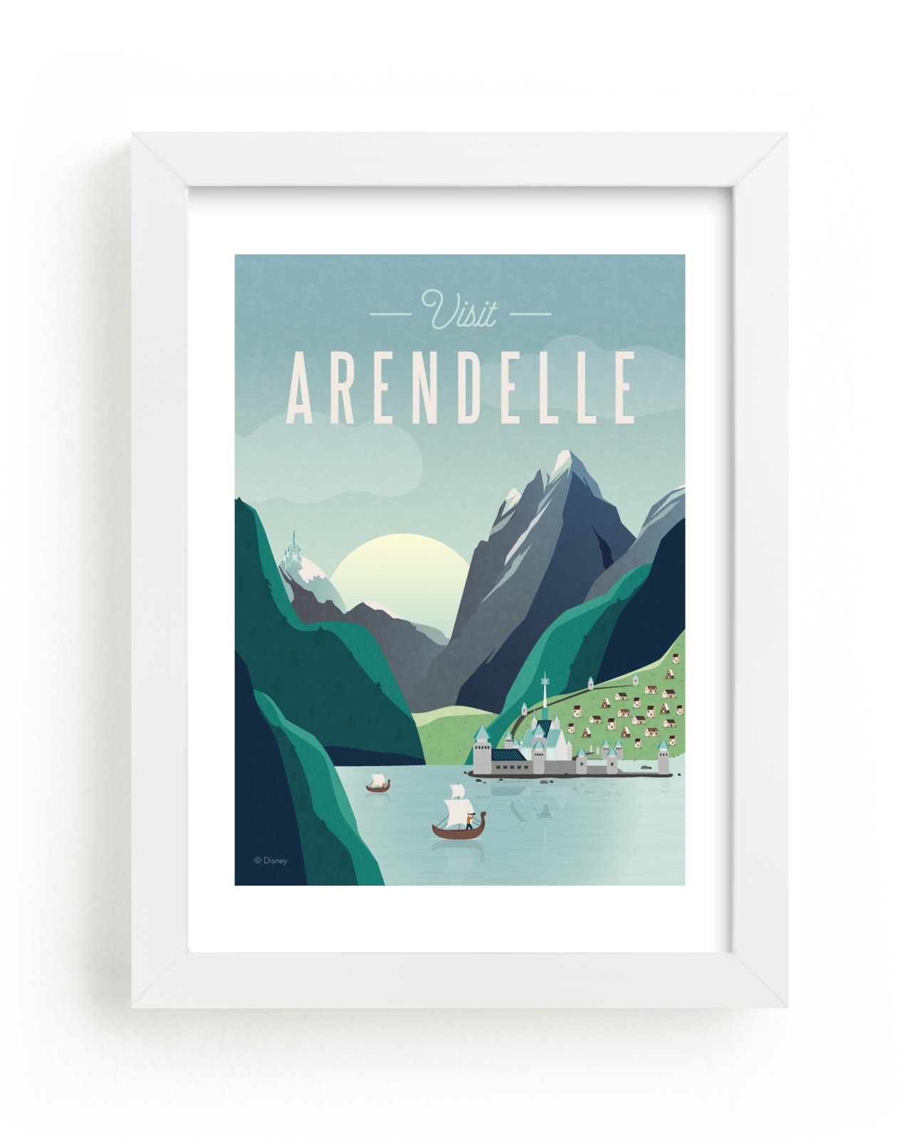 "Visit Arendelle from Disney's Frozen" - Limited Edition Art Print by Erica Krystek in beautiful frame options and a variety of sizes.