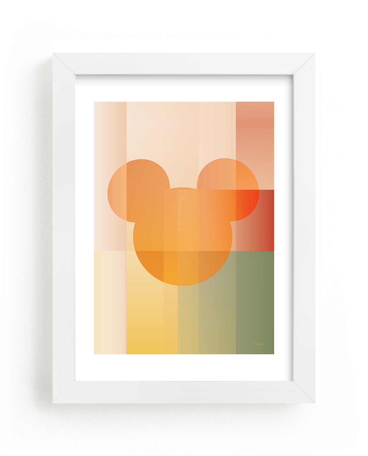 "Disney's Mickey Gradient Silhouette" - Limited Edition Art Print by Baumbirdy in beautiful frame options and a variety of sizes.