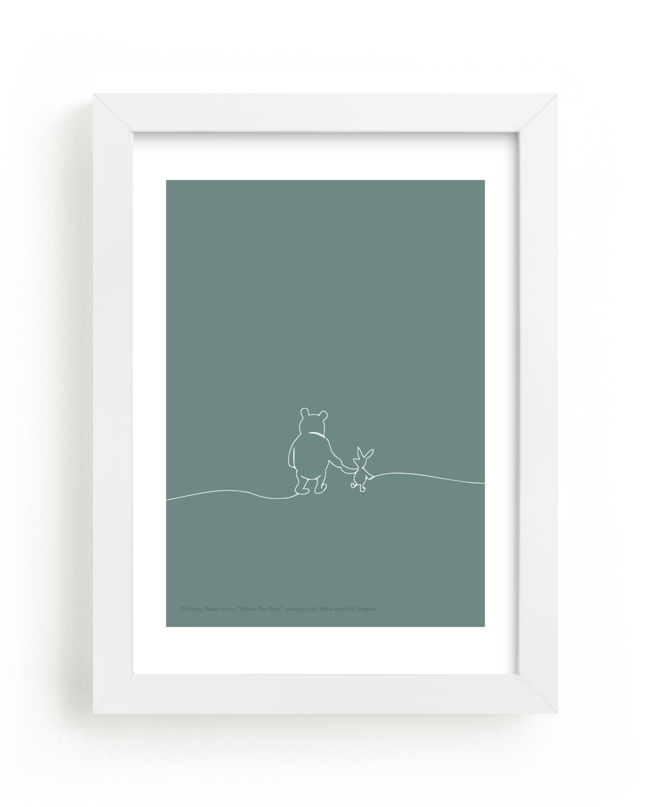 "A Simple Stroll from Disney's Winnie The Pooh" - Limited Edition Art Print by Britt Mills in beautiful frame options and a variety of sizes.